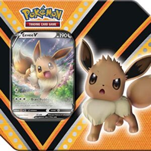 Pokemon V Powers Eevee Tin, Multicolor