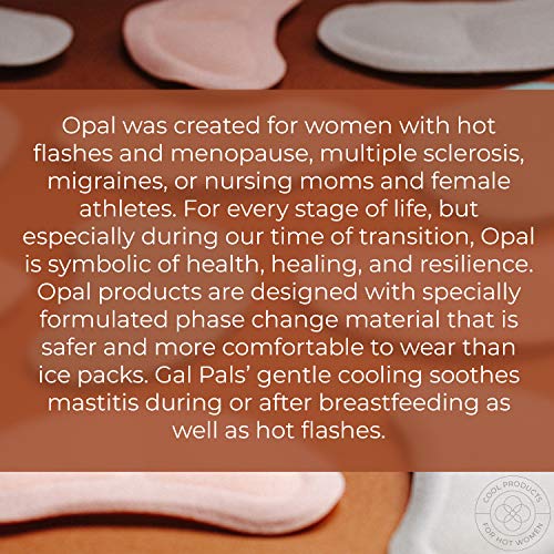 Opal Cool Gal Pals - Blush; Cool Pack Comfort for Menopause & Nursing Moms; Set of 4 Bra Inserts
