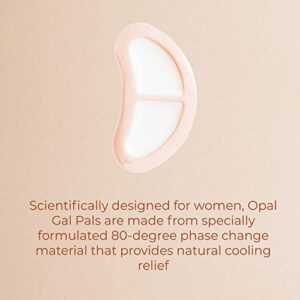 Opal Cool Gal Pals - Blush; Cool Pack Comfort for Menopause & Nursing Moms; Set of 4 Bra Inserts