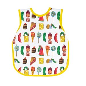 bapronbaby eric carle food parade bapron - no neck tie safer bib for baby & toddler - soft waterproof stain resistant - machine washable - sz baby/toddler 6m-3t