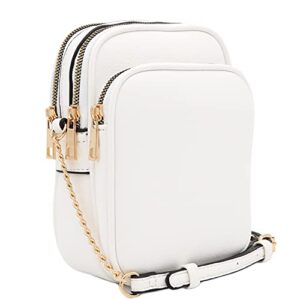 fashionpuzzle multi pocket casual crossbody bag (white) one size