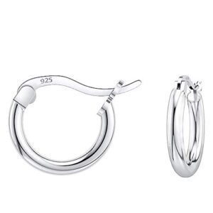 savlano 925 sterling silver round hoop earrings for women, girls & men comes in 10mm-25mm (10)