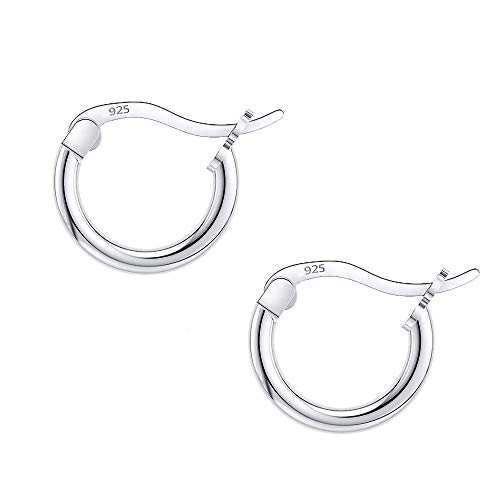 Savlano 925 Sterling silver Round Hoop Earrings for Women, Girls & Men Comes in 10MM-25MM (10)