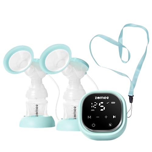 Zomee Z2 Double Electric Breast Pump – with Expression, Massage, and 2-Phase Modes - Rechargeable and Portable Wearable Breast Pump