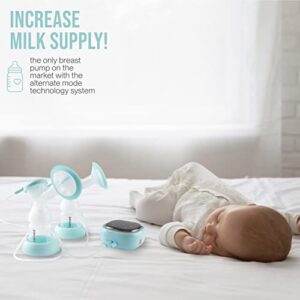 Zomee Z2 Double Electric Breast Pump – with Expression, Massage, and 2-Phase Modes - Rechargeable and Portable Wearable Breast Pump