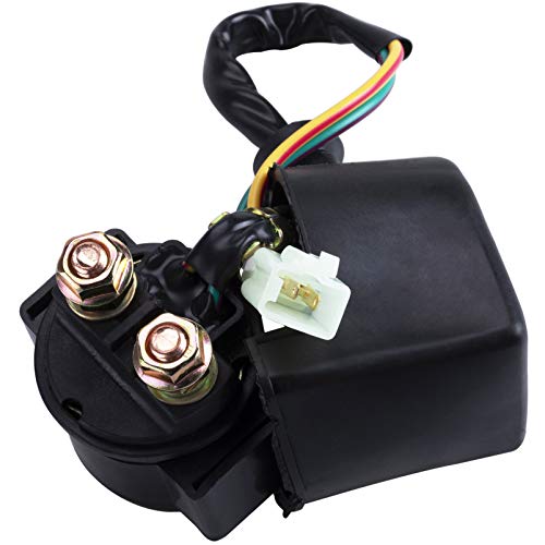 CNCMOTOK Ignition Coil 5-PIN CDI Box Solenoid 4-PIN Relay Voltage Regulator Spark Plug Kit for 50cc 70cc 90cc 110cc 125cc ATV Chinese Go Kart Dirt Bike Pit Bike TaoTao Moped Scooter