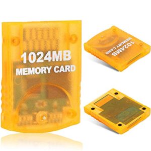1024mb(16344 blocks) gamecube memory card for nintendo wii game cube ngc gc (orange)