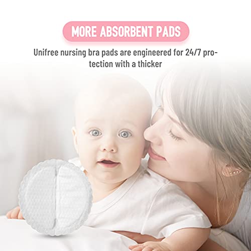 Unifree Disposable Nursing Pads, Breast Pads for Breastfeeding, Superior Absorbency&Ultra Soft Leakproof Design, Postpartum Essentials,200 Count