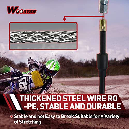 WOOSTAR 39.76" Front Brake Cable with Adjuster Replacement for 50cc 70cc 90cc 110cc 125cc ATV 4 Wheeler Quad Scooter