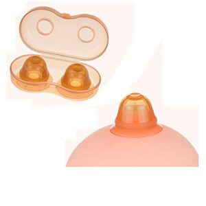 gajoin nipple sucker corrector for inverted, nipple puller or extender,latch assist nipple enhancer suckers with dustproof case for woman mother breast feeding breast feeding brown color