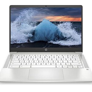 HP 2021 Newest Chromebook 14" HD Laptop for Business and Student, Intel Celeron N4000, 4GB RAM, 32GB eMMC, Backlit-KB, Webcam, Fast Charge, WiFi, USB-A&C, Chrome OS, w/64GB SD Card, GM Accessories