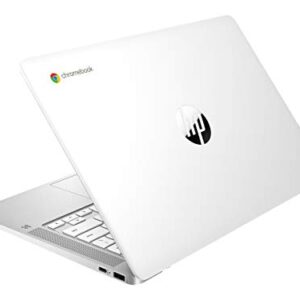 HP 2021 Newest Chromebook 14" HD Laptop for Business and Student, Intel Celeron N4000, 4GB RAM, 32GB eMMC, Backlit-KB, Webcam, Fast Charge, WiFi, USB-A&C, Chrome OS, w/64GB SD Card, GM Accessories