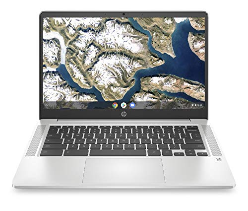 HP Chromebook 14-inch HD Laptop, Intel Celeron N4000, 4 GB RAM, 32 GB eMMC, Chrome (14a-na0010nr, Mineral Silver) (Renewed)