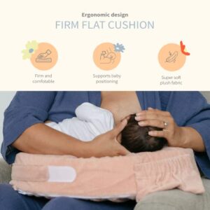 My Brest Friend Deluxe Nursing Pillow for Breastfeeding & Bottle Feeding, Enhanced Posture Support, Double Straps & Removable Extra Soft Slipcover, Soft Rose