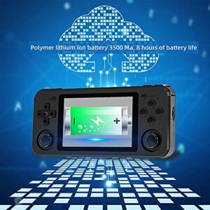 RG351P Retro Game Console Handheld Opensource-Linux RK3326 System 3.5 inch IPS Screen Support PSP/N64 Game RG351 Console (Black)