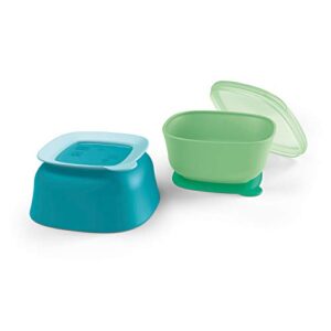 nuk suction bowl and lid, assorted colors, 2 pack, 6+ months