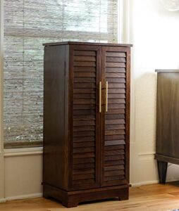 alveare home port fully locking jewelry armoire, chocolate