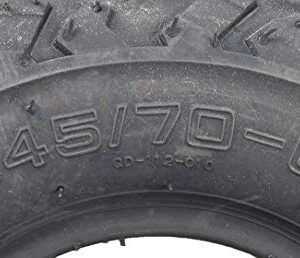 AlveyTech 145/70-6 Front Tires with V-Tread - For the Coleman KT196/CK196-T Go-Kart, All Terrain, Rubber Tubeless Tire for 4x4 Quad, Mini Dirt Bike, UTV, ATV, Lawn Mower and Electric Cart, (Set of 2)