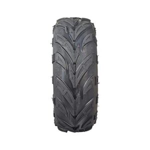 AlveyTech 145/70-6 Front Tires with V-Tread - For the Coleman KT196/CK196-T Go-Kart, All Terrain, Rubber Tubeless Tire for 4x4 Quad, Mini Dirt Bike, UTV, ATV, Lawn Mower and Electric Cart, (Set of 2)