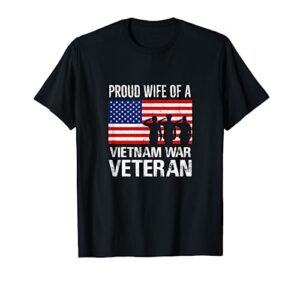 proud wife vietnam war veteran husband wives matching design t-shirt