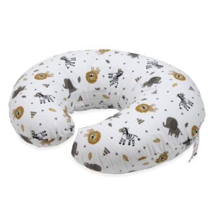 nuby support pod infant breastfeeding support pillow by dr. talbot's, zoo animal print