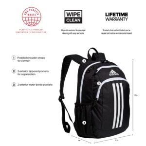 adidas Creator 2 Backpack, Black/White, One Size