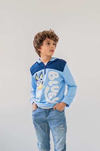 Bluey Toddler Boys Fleece Half Zip Hoodie 4T Blue