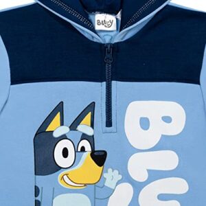 Bluey Toddler Boys Fleece Half Zip Hoodie 4T Blue