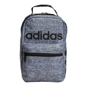 adidas santiago 2 insulated lunch bag, jersey onix grey/black, one size