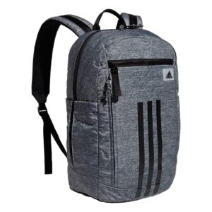 adidas league three stripe 2 backpack, jersey onix grey/black, one size