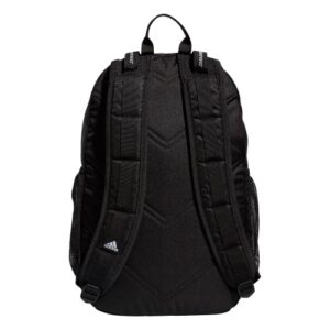 adidas Excel 6 Backpack, Black/White 3 Stripe Webbing, One Size