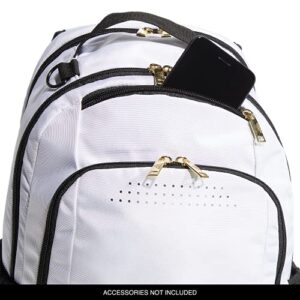 adidas Defender Team Sports Backpack, White/Black/Gold Metallic, One Size