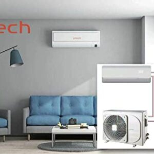 Jntech 12000BTU Solar ACDC Inverter Ductless Mini Split Air Conditioner with Heater