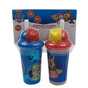 cudlie paw patrol baby boy 2 pack 10 oz pack of sippy cups with straw & easy close lid