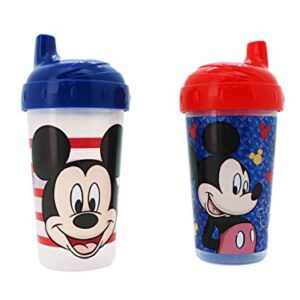 Cudlie Disney Baby Boy 2 Pack 10 Oz Hard Spout Sippy Cup for Toddler, Cheesin Mickey