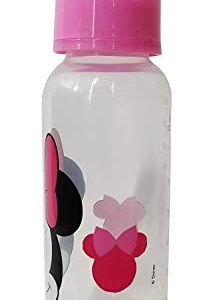 Cudlie Disney Baby Girl Minnie Mouse 9 oz Pack of 3 Baby Bottles, Tropic Floral