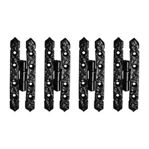 akatva cabinet hinge set - 4-piece cabinet hinges for wooden and metal cabinets, cabinets - antique iron cabinet door hinges hardware kit - easy setup indoor, outdoor cabinet door hinge set