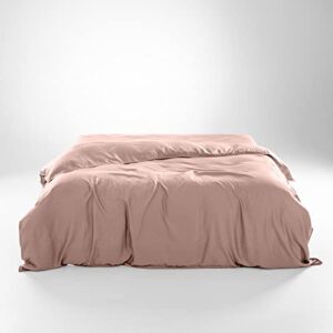 olive + crate eucalyptus cooling duvet covers king size | certified tencel lyocell fiber from austria for quilt | silky soft modal fiber - better than silk cotton and bamboo | rose blush