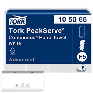 tork peakserve continuous hand towel white h5, advanced, compressed, 12 x 410 sheets, 105065