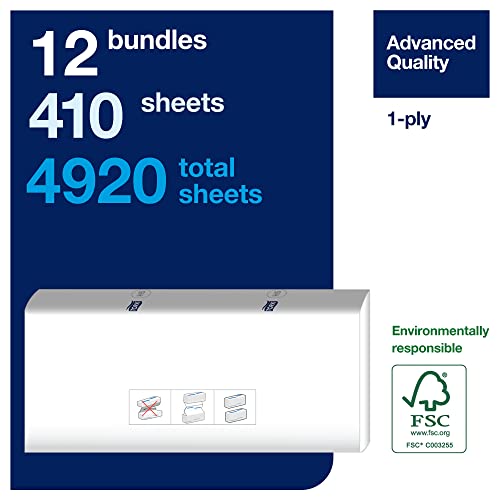 Tork PeakServe Continuous Hand Towel White H5, Advanced, Compressed, 12 x 410 sheets, 105065