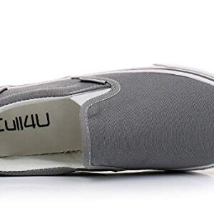 Cull4U Women's Classic Slip On Trainer Shoes (10 M US,Gray/White)