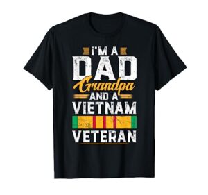 veteran 365 i'm a dad grandpa & vietnam veteran father's day t-shirt