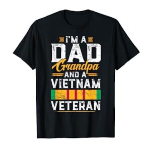 VETERAN 365 I'm A Dad Grandpa & Vietnam Veteran Father's Day T-Shirt