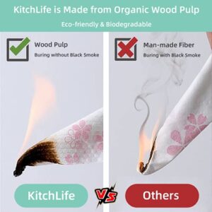 KitchLife Reusable Bamboo Paper Towels - 3 Rolls = 12 Months Supply, Washable and Recycled Paper Rolls, Zero Waste Sustainable Gifts, Environmentally Friendly, Tricolor