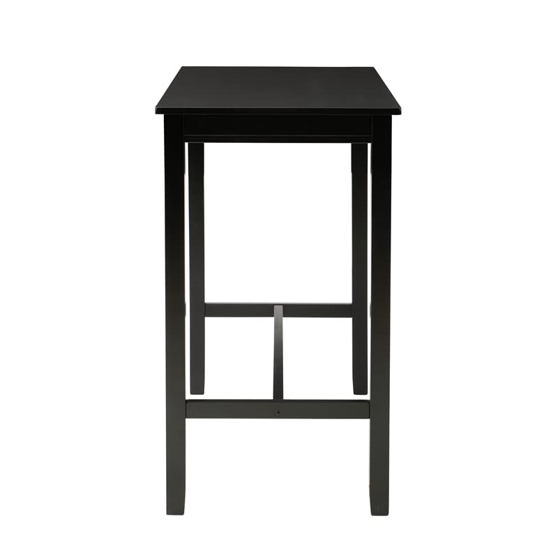 Linon Claridge 42" Wood Bar Height Pub Table in Black