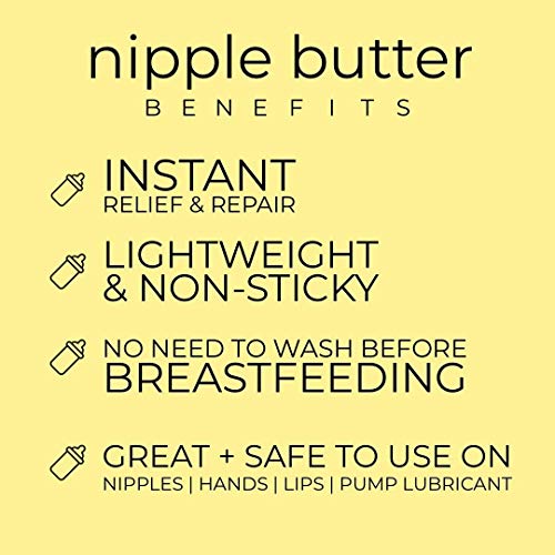 Mum. Motherhood Essentials® Organic Nipple Butter (2 oz), Lanolin Free, Doctor Recommended, USDA Organic + NON GMO , Safe nipple cream for breastfeeding, Pump lubricant, Breastfeeding essential