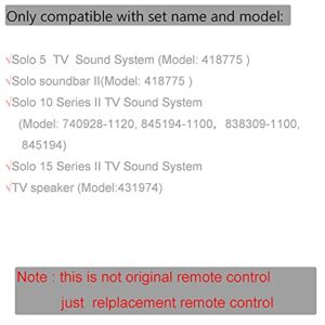 DHCHAPU Universal Remote Control Suitable for Bose Solo 5 10 15 Series ii TV Sound System 732522/418775/431974 and TV Speaker
