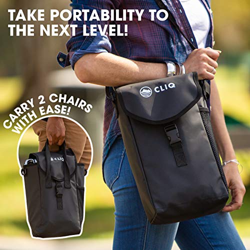 CLIQ 2 Folding Chair Bag for Camping , Carry Bag for Beach Chairs (1 Bag Only)