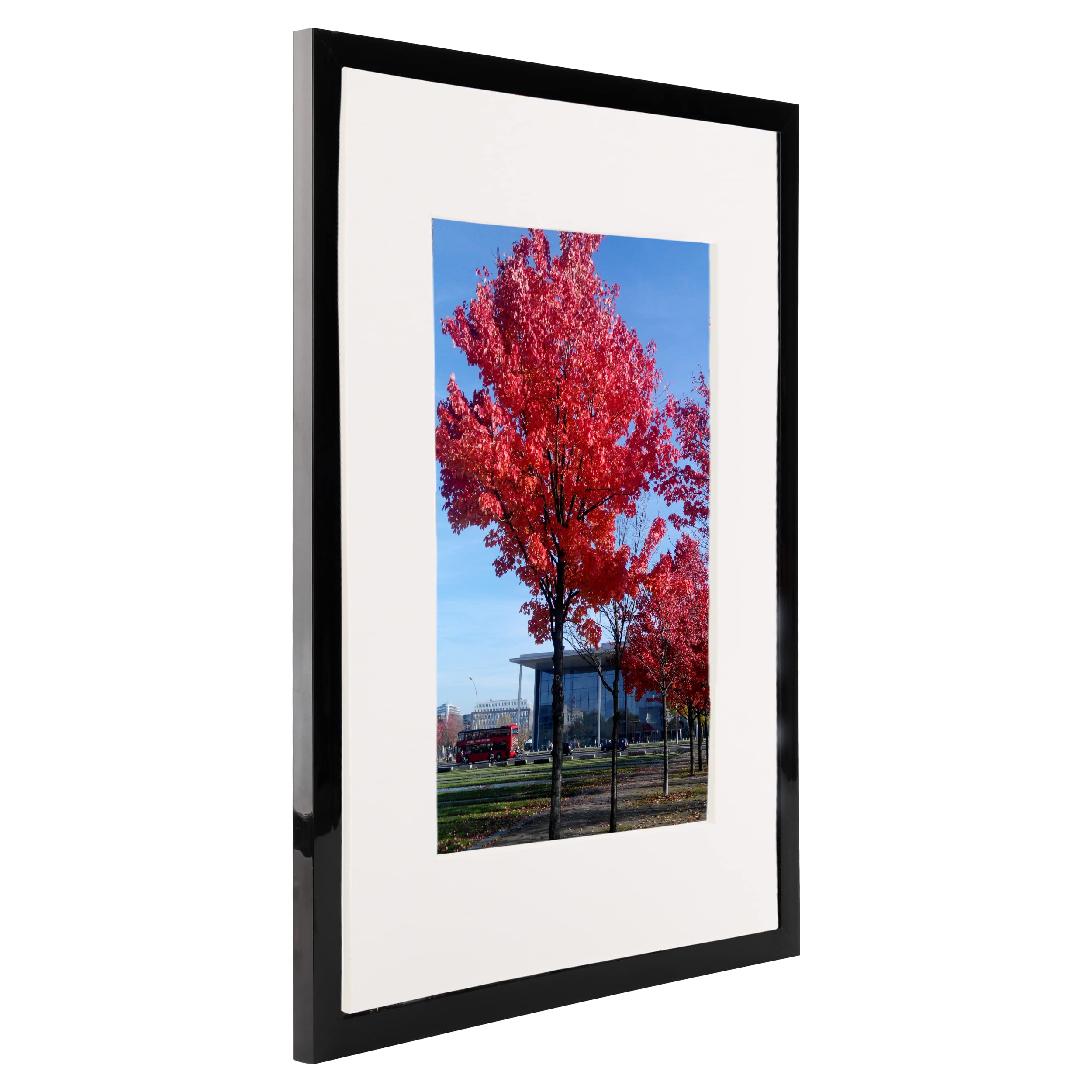 Medog 11x14 Picture Frame Black Poster Frame 11x14 8x10 Picture Frame In Black With Mat Opening 8x10 Set of 1 Display Pictures 11x14 Inch or 8x10 Black Picture Frame Wall Mounting (P1U 1P BA)