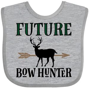inktastic hunting future bow hunter baby bib heather grey 2de66